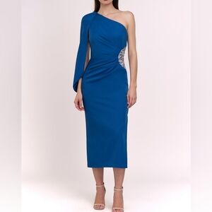 NWT JS COLLECTIONS | $248 Cape Sleeve Cocktail Dress